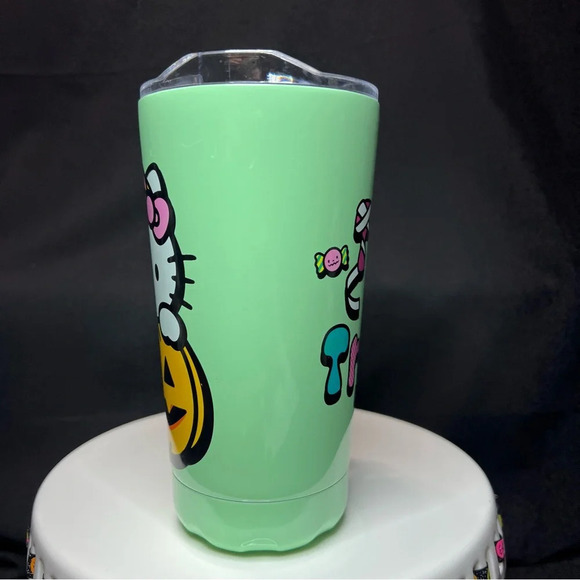 Sanrio Hello Kitty Halloween Jack O Lantern Mint Green Trick Or Treat Tumbler - Picture 3 of 12